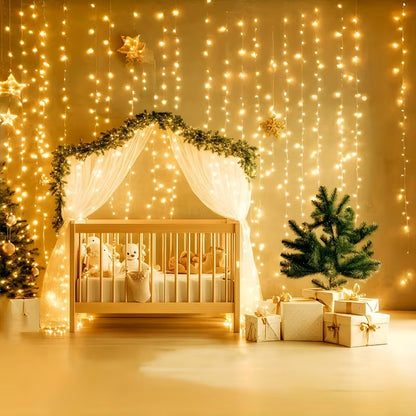 LED Fairy Curtain Lights - 10ft x 10ft
