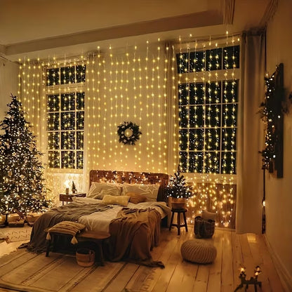 LED Fairy Curtain Lights - 10ft x 10ft