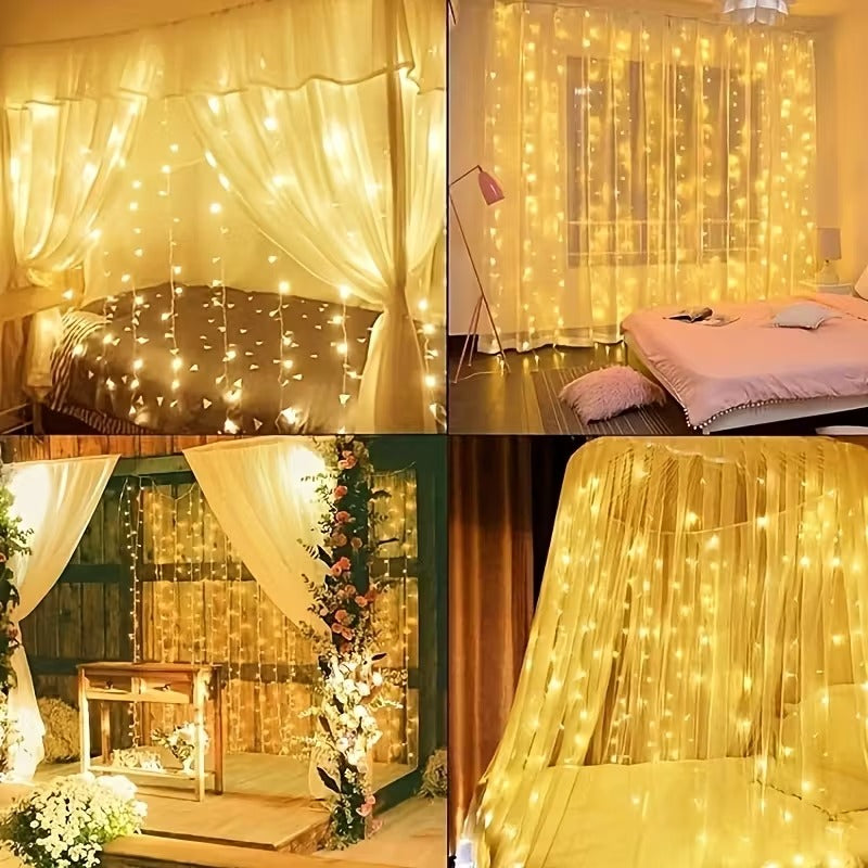 LED Fairy Curtain Lights - 10ft x 10ft